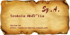 Szokola Abélia névjegykártya